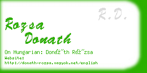 rozsa donath business card